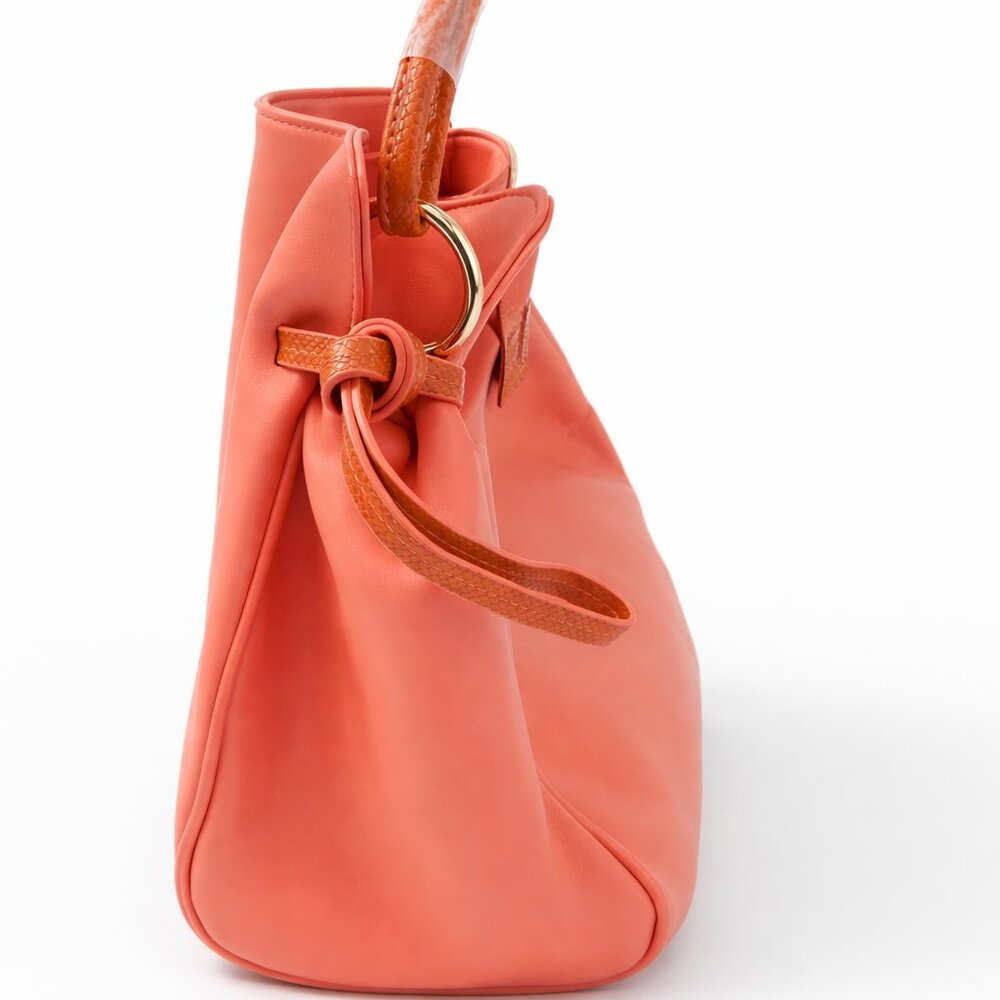 Gorgeous Vegan Leather Badgley Mischka Coral Shoulder Bag NWT - Picture 7 of 11